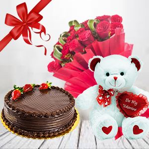 cake flower teddy