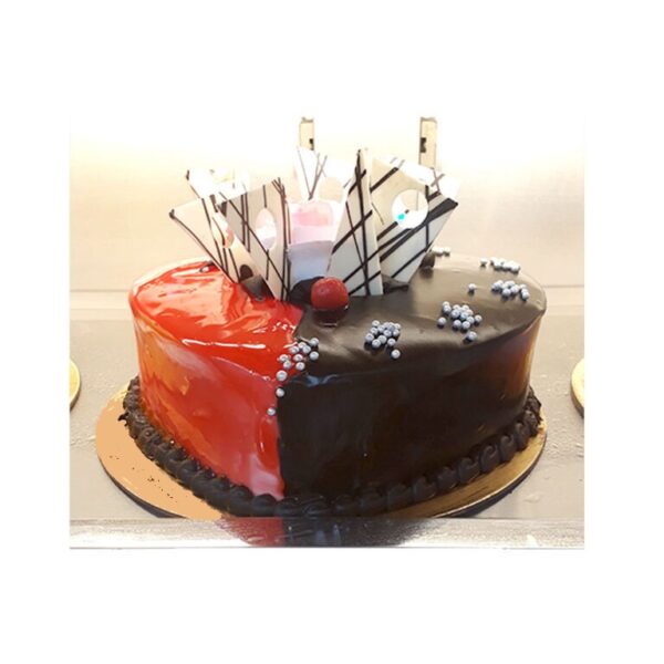 Heart Shape Chocolate With Red Velvet Cake