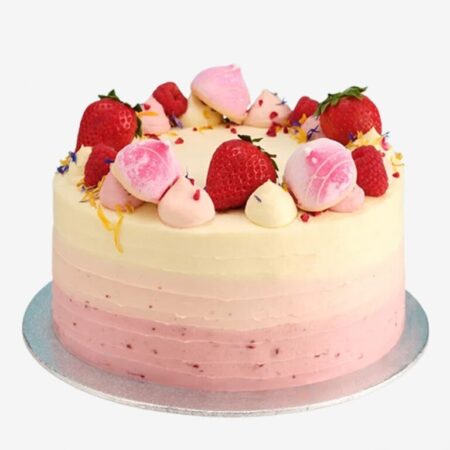 Marshmallows Strawberry Cake