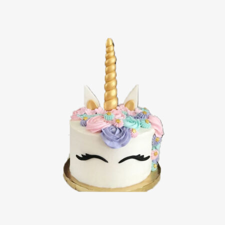 Golden Unicorn Vanilla Cake