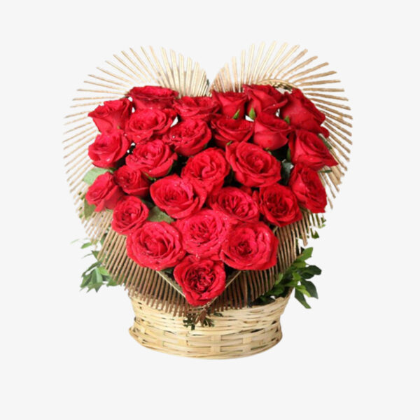 Heart Shape Red Roses Bouquet