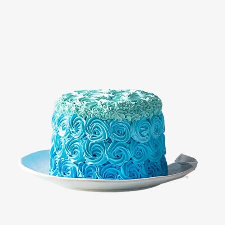 Blue Roses Truffle Cake