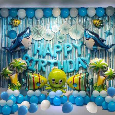 Water Theme Happy Birthday Decor